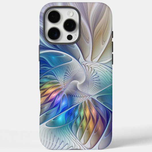 Floral Fantasy, kleurrijke Abstracte fractale bloe Case-Mate iPhone Case (Achterkant)