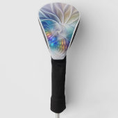 Floral Fantasy, kleurrijke Abstracte fractale bloe Golfheadcover (Voorkant)