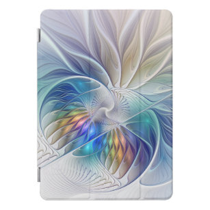 Floral Fantasy, kleurrijke Abstracte fractale bloe iPad Pro Cover
