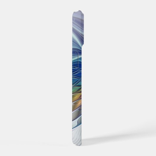 Floral Fantasy, kleurrijke Abstracte fractale bloe iPhone 15 Case (Rechterkant)