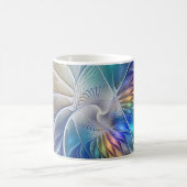Floral Fantasy, kleurrijke Abstracte fractale bloe Koffiemok (Center)