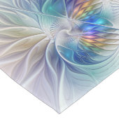 Floral Fantasy, kleurrijke Abstracte fractale bloe Korte Tafelloper (Hoek)