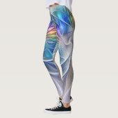 Floral Fantasy, kleurrijke Abstracte fractale bloe Leggings (Links)
