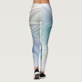 Floral Fantasy, kleurrijke Abstracte fractale bloe Leggings (Achterkant)