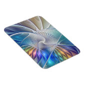 Floral Fantasy, kleurrijke Abstracte fractale bloe Magneet (Rechterzijde)