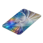 Floral Fantasy, kleurrijke Abstracte fractale bloe Magneet (Linkerzijde)