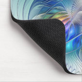 Floral Fantasy, kleurrijke Abstracte fractale bloe Muismat (Hoek)