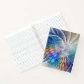 Floral Fantasy, kleurrijke Abstracte fractale bloe Notitieboek (Binnen)