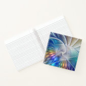 Floral Fantasy, kleurrijke Abstracte fractale bloe Notitieboek (Binnen)