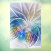 Floral Fantasy, kleurrijke Abstracte fractale bloe Raamsticker (Vel 3)