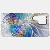 Floral Fantasy, kleurrijke Abstracte fractale bloe Samsung Galaxy Hoesje (Achterkant horizontaal)