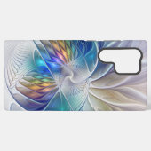 Floral Fantasy, kleurrijke Abstracte fractale bloe Samsung Galaxy Hoesje (Achterkant horizontaal)