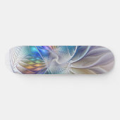 Floral Fantasy, kleurrijke Abstracte fractale bloe Skateboard (Horizontaal)