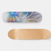 Floral Fantasy, kleurrijke Abstracte fractale bloe Skateboard (Horizontaal)