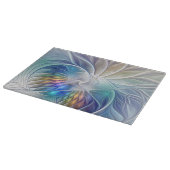 Floral Fantasy, kleurrijke Abstracte fractale bloe Snijplank (Hoek)