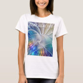 Floral Fantasy, kleurrijke Abstracte fractale bloe T-shirt (Voorkant)
