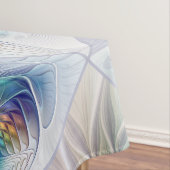 Floral Fantasy, kleurrijke Abstracte fractale bloe Tafelkleed (Voorbeeld)