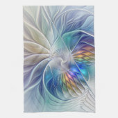 Floral Fantasy, kleurrijke Abstracte fractale bloe Theedoek (Verticaal)