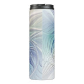 Floral Fantasy, kleurrijke Abstracte fractale bloe Thermosbeker (Achterkant)