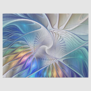 Floral Fantasy, kleurrijke Abstracte fractale bloe Tissuepapier