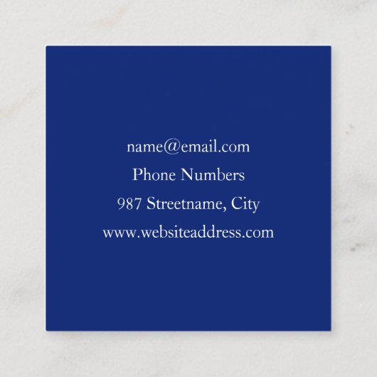 Floral Fantasy, kleurrijke Abstracte fractale bloe Vierkante Visitekaartje (Achterkant)