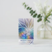 Floral Fantasy, kleurrijke Abstracte fractale bloe Visitekaartje (Staand voorkant)