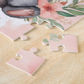Floral Fantasy Koala gepersonaliseerd Kinder Legpuzzel (Zijkant)