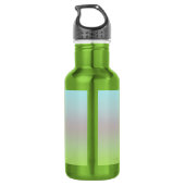 Floral Fantasy Lila Flowers Green Shapes Fractal Waterfles (Achterkant)