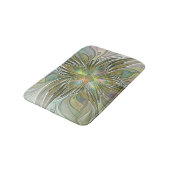 Floral Fantasy Modern Fractal Art Flower met Gold Badmat (Gekanteld)