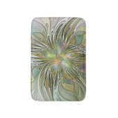 Floral Fantasy Modern Fractal Art Flower met Gold Badmat (Voorkant Verticaal)