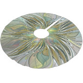 Floral Fantasy Modern Fractal Art Flower met Gold Kerstboom Rok (Gekanteld)