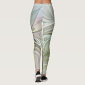 Floral Fantasy Modern Fractal Art Flower met Gold Leggings (Achterkant)