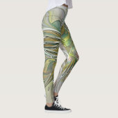 Floral Fantasy Modern Fractal Art Flower met Gold Leggings (Rechts)