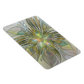 Floral Fantasy Modern Fractal Art Flower met Gold Magneet (Rechterzijde)