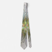Floral Fantasy Modern Fractal Art Flower met Gold Stropdas (Voorkant)