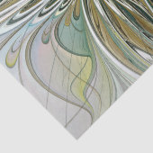 Floral Fantasy Modern Fractal Art Flower met Gold Tissuepapier (Detail)