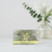 Floral Fantasy Modern Fractal Art Flower met Gold Visitekaartje (Staand voorkant)
