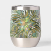 Floral Fantasy Modern Fractal Art Flower With Gold (Achterkant)