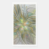 Floral Fantasy Modern Fractal Art Flower With Gold Servet (Voorkant)