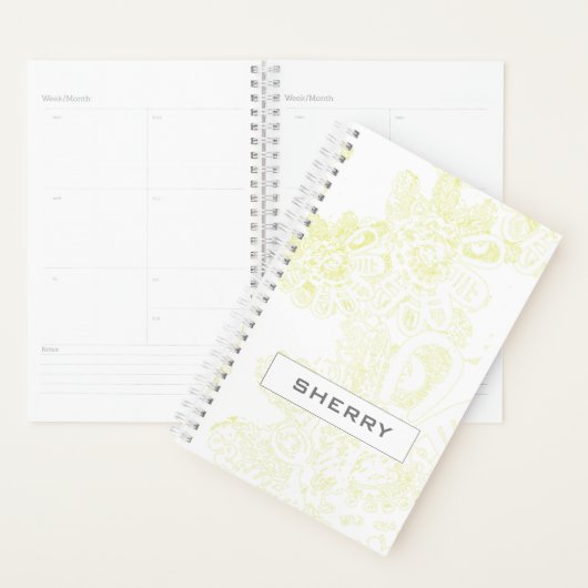 Floral Fantasy Monogram Planner (Display)