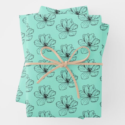 Floral Fantasy Naadloos inpakpapier (In situ)