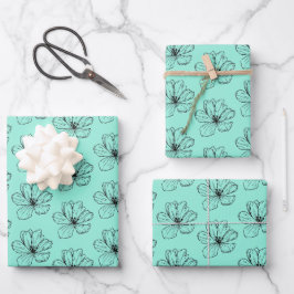 Floral Fantasy Naadloos inpakpapier Vel