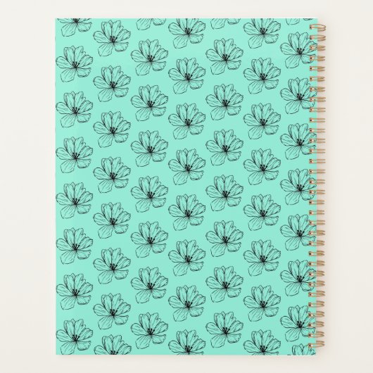 Floral Fantasy Naadloze Planner Ontwerp (Achterkant)