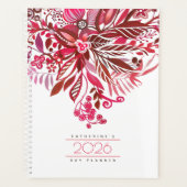 Floral Fantasy Red Daily Agenda 2026 (Voorkant)