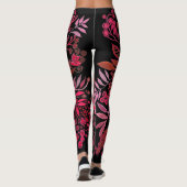 Floral Fantasy Ruby Red Leggings (Achterkant)
