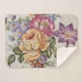 Floral Fantasy  Sherpa Deken (Voorkant (horizontaal))