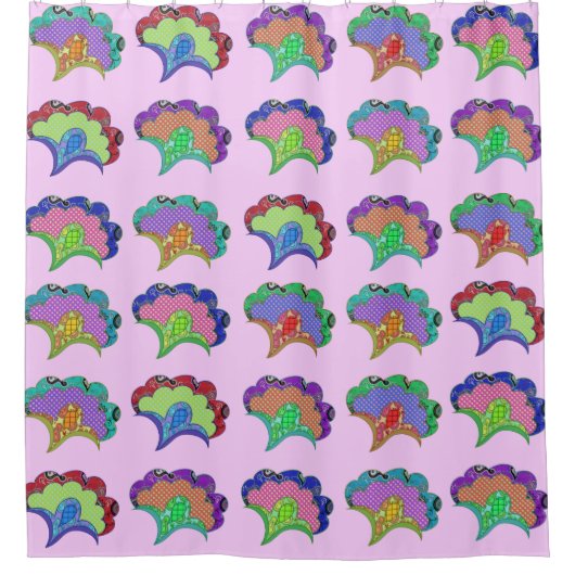 Floral Fantasy Shower Curtain Douchegordijn (Voorkant)