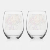 Floral Fantasy     Wijnglas Zonder Voet (Achterkant)