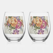 Floral Fantasy     Wijnglas Zonder Voet (Voorkant)