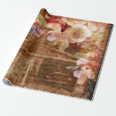 Floral Farmhouse Rustic Barn Cadeaupapier (Uitgerold)